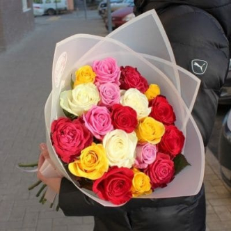 разноцветные розы